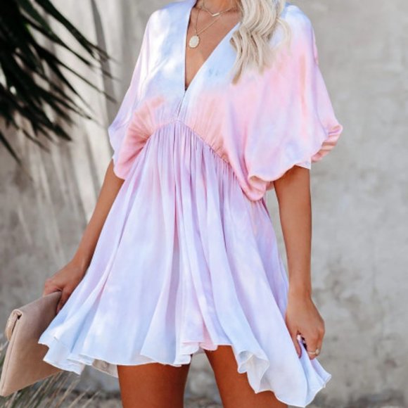 Dresses & Skirts - Tie-Dye Babydoll Swing Dress